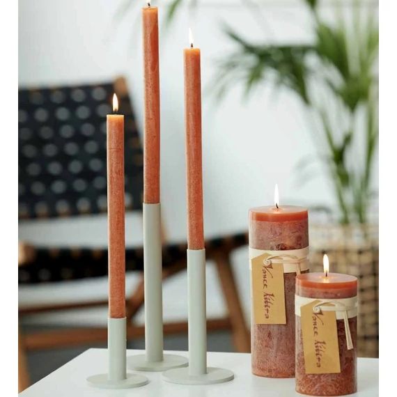 Kézzel öntött Rozsda gyertya őszi kompozícióhoz