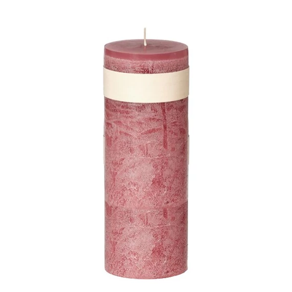 Oszlop gyertya D8-H23 Lychee Red élénk piros színben