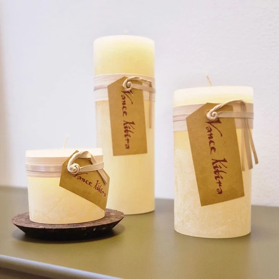 Kúpos gyertya - 2db - Straw (Szalmasárga)