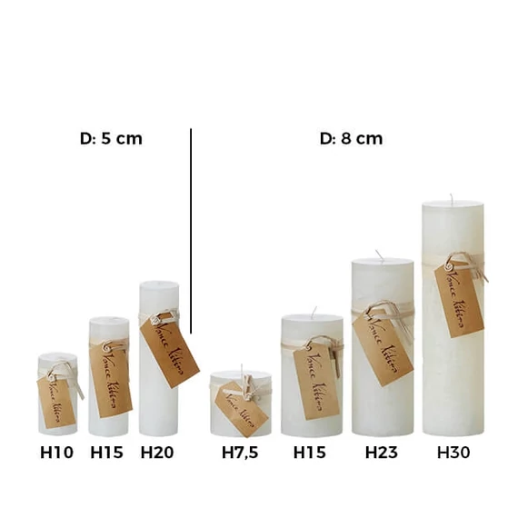 Oszlop gyertya D8-H15 - Elderberry (Lila)