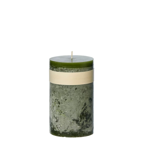 Oszlop gyertya D8-H15 Hunting Green sötétzöld színben