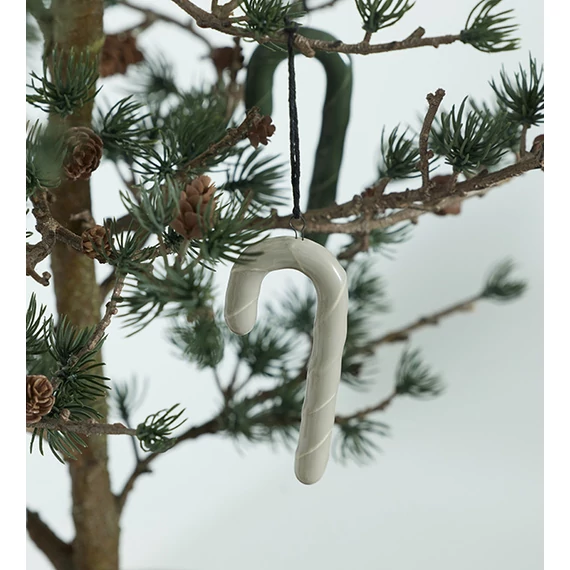 H10 cm-es fenntartható Candy canes kerámia díszek