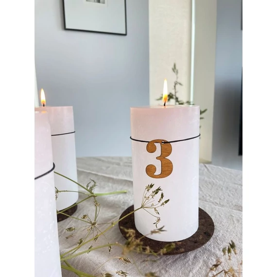 Tudatos karácsonyi dekoráció – natúr fa adventi szám szett