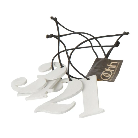 Adventi számok fából – fehér szett négy darabos, OOhh kollekció