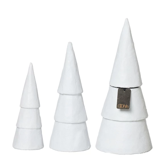 Fehér Pulp fenyőfa szett – S méretű karácsonyi dekoráció