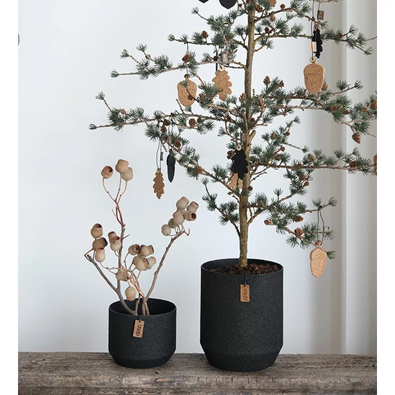 WOOD'z díszek, makk és tölgyfalevél, 1 pár - Natúr