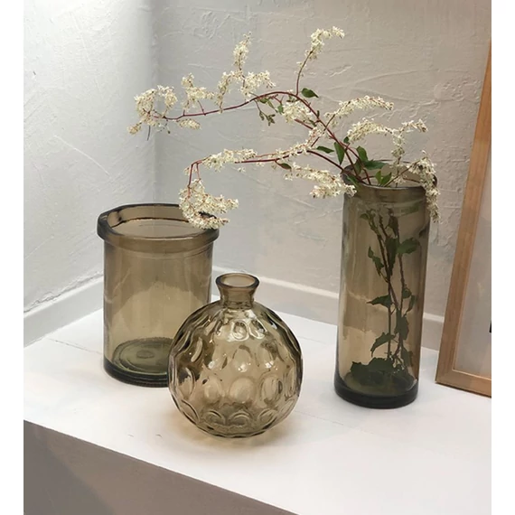 Barcelona bubble váza - kávé - S