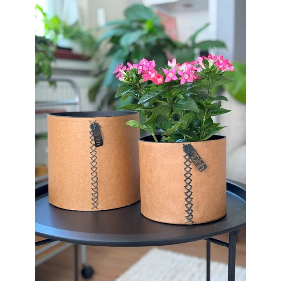 CROSS WAY papír kaspó - natúr barna - M