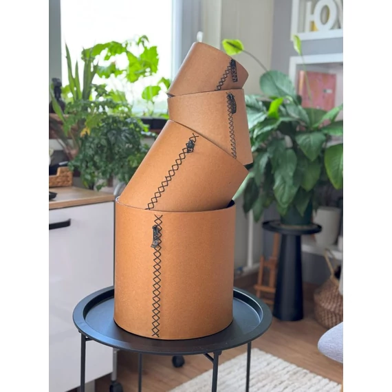 CROSS WAY papír kaspó - natúr barna - M