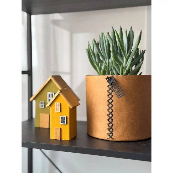 CROSS WAY papír kaspó - natúr barna - M