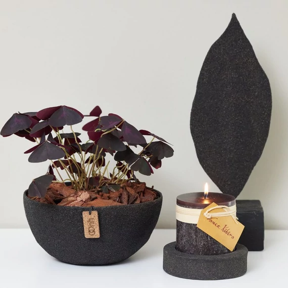 WOOD’z kollekció M méretű tál, természetes textúrával és vízálló belsővel