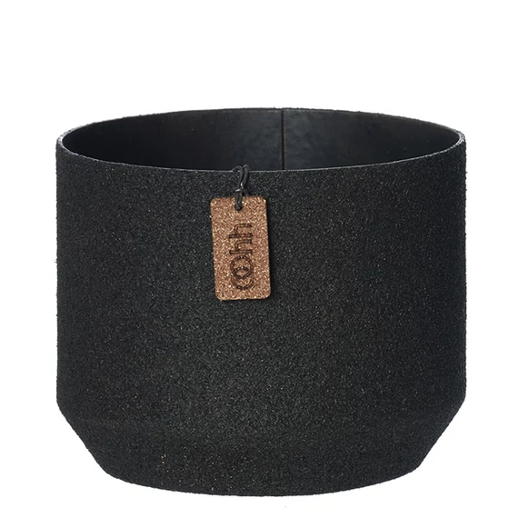 WOOD’z Alba kaspó fekete színben, különleges szoborszerű formával