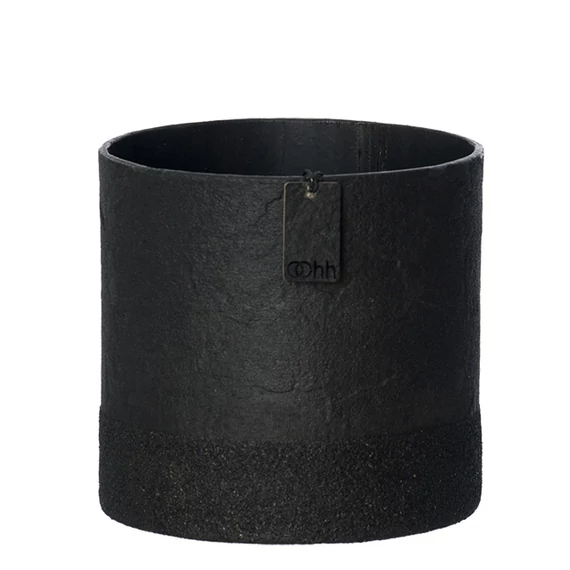 WOOD’z Edge kaspó és tároló – kézzel készült, zero waste design, karakteres Fekete színben (M méret)