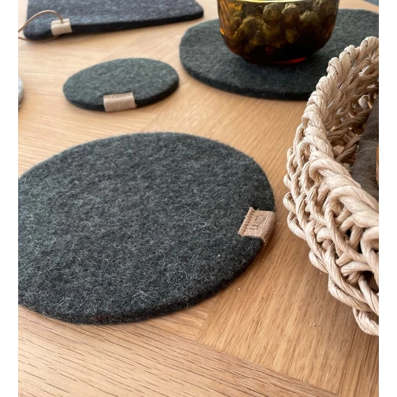 WOOL Zero waste gyapjú alátét - 36cm - szürke