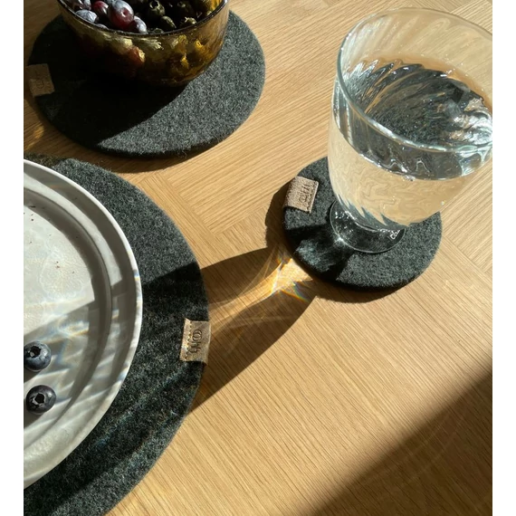 WOOL Zero waste gyapjú alátét - 36cm - szürke
