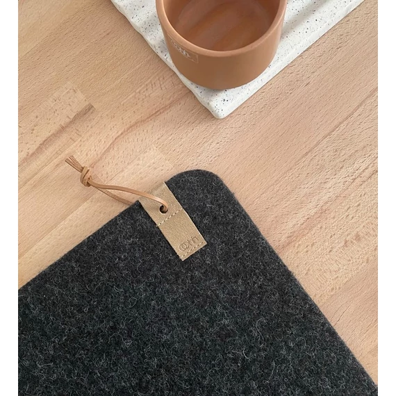 WOOL Zero waste gyapjú alátét, téglalap - szürke