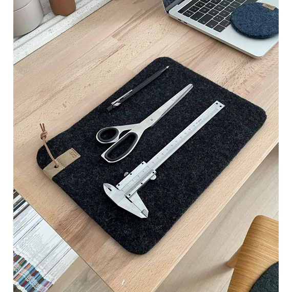 WOOL Zero waste gyapjú alátét, téglalap - szürke