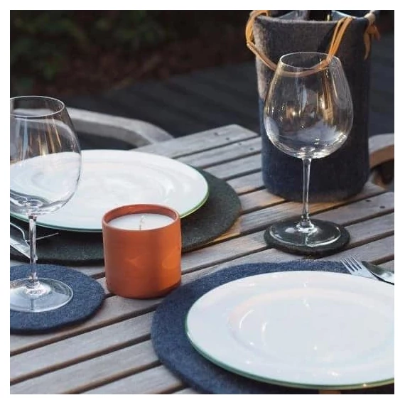 WOOL Zero waste gyapjú alátét - 36cm - faszén színű