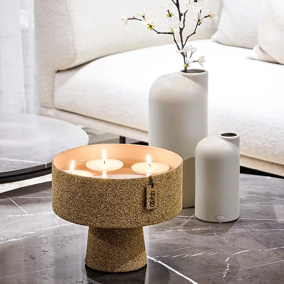 Hampton papír kaspók S és L méretben Ania homok színű tálkával