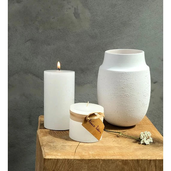 AYA kaspó/váza, homokszórt felület - fehér - S