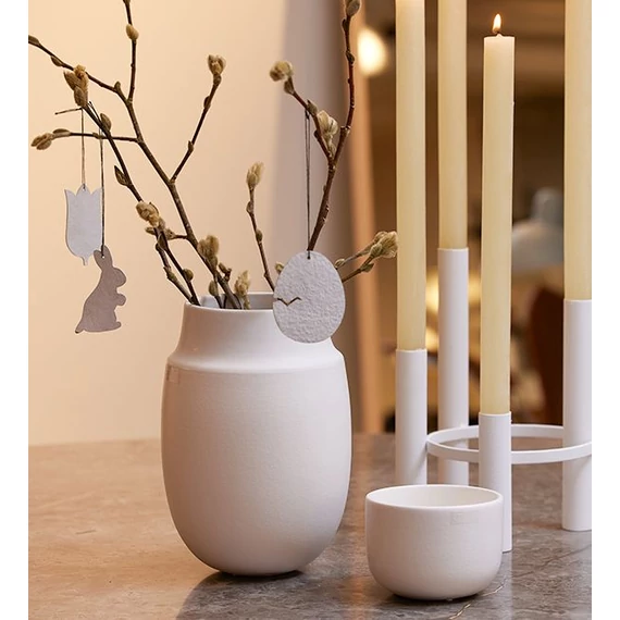 AYA kaspó/váza, homokszórt felület - fehér - S