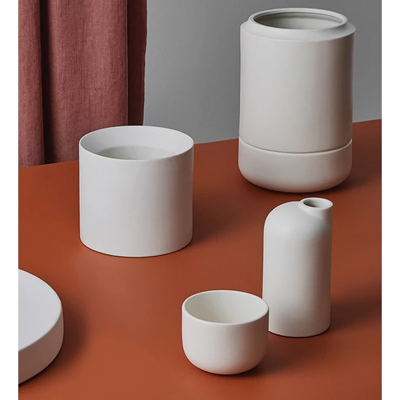 ANNA váza/kancsó, homokszórt felület - fehér - M