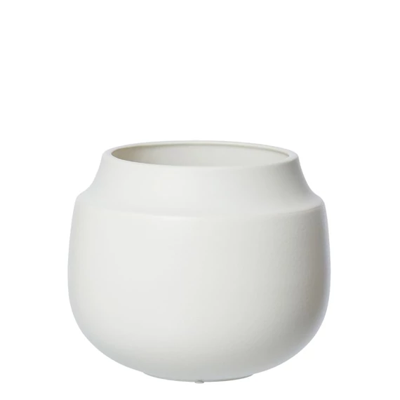 AYA kaspó/váza, homokszórt felület - fehér - S