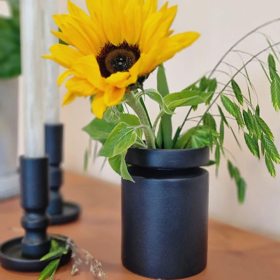 Kézzel készült fekete Ania Duo újrahasznosított kerámiából