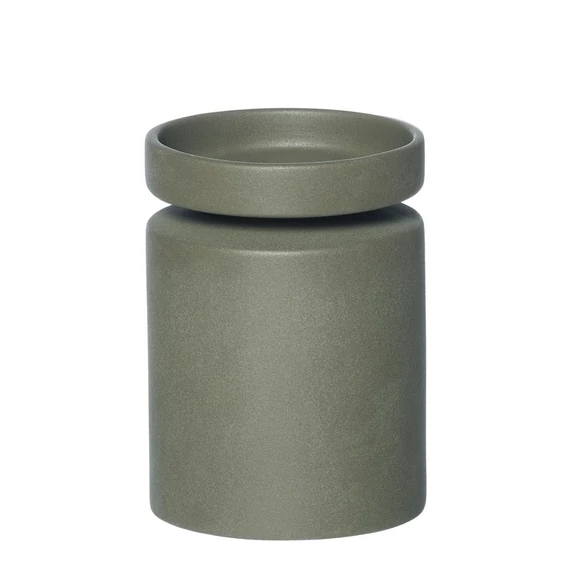 Ania Duo váza és gyertyatartó égetett olívazöld színben, S méretben