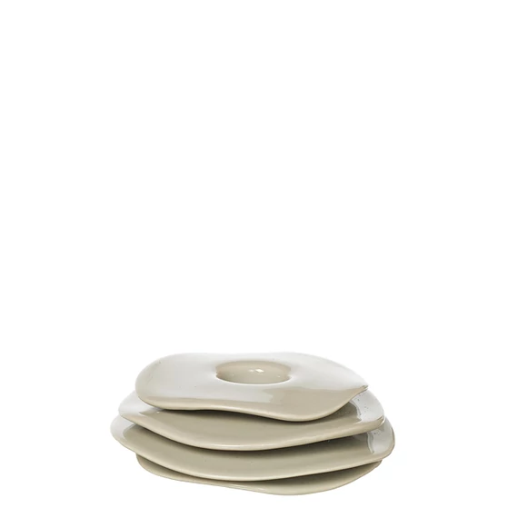 Lily gyertyatartó fényes homokszínben, S méret