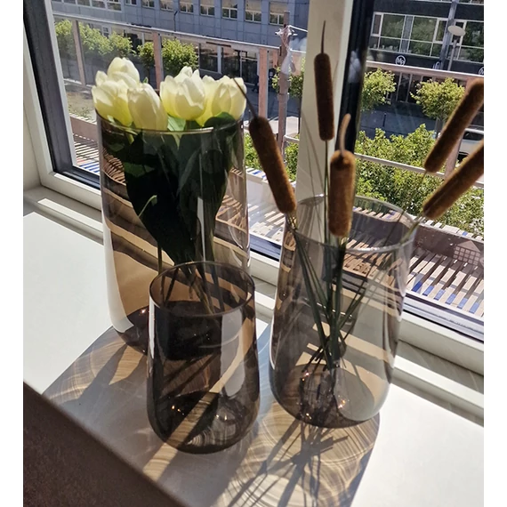 Valencia drop váza - kávé - L