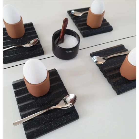 Wave kerámia alátét - matt fekete - S