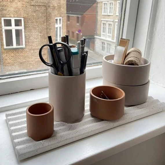 Wave kerámia alátét - matt fehér - XL