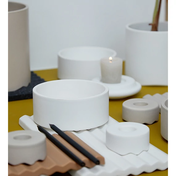 Wave tál - matt fehér - M