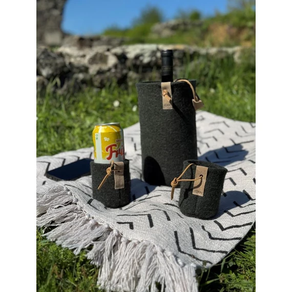 WOOL Zero waste palacktartó - faszén színű