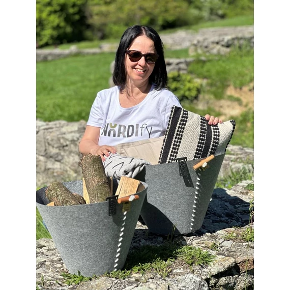 ÖKO FILC, kültéri V alakú tároló - szürke - M