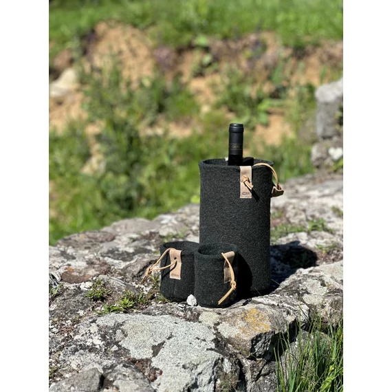 WOOL Zero waste palacktartó - faszén színű