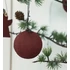 Kép 2/3 - Kézzel készített bordó WOOD’z gömb újrahasznosított papírból