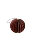Bordó Papír karácsonyi gömb – kézzel formált, természetes dísz