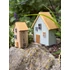 Színes fa házikó, natúr, S