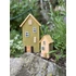 Színes fa házikó, olivazöld, XL